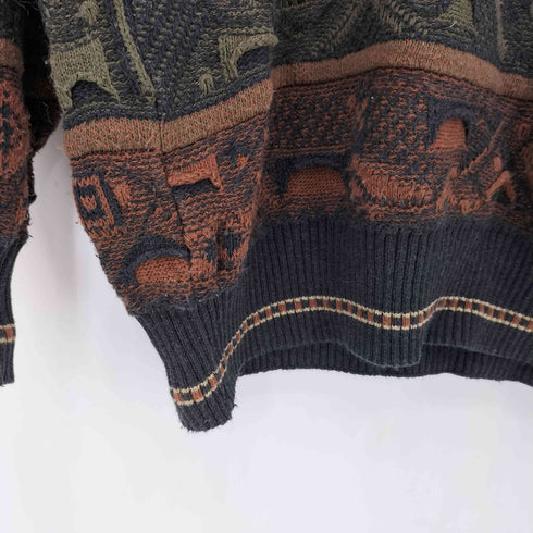IDEA UOMO コットンアクリル 3D ニットポロシャツ メンズ import:L