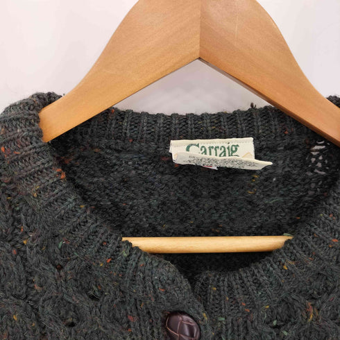 Carraig Donn 80-90s アイルランド製 フィッシャーマン ニット カーディガン メンズ import:L