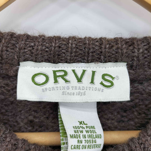 オービス ORVIS 90-00s アイルランド製 ウール フィッシャーマン ニット メンズ import:XL