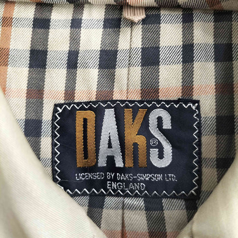 ダックス DAKS ステンカラーコート 裏地チェック レディース