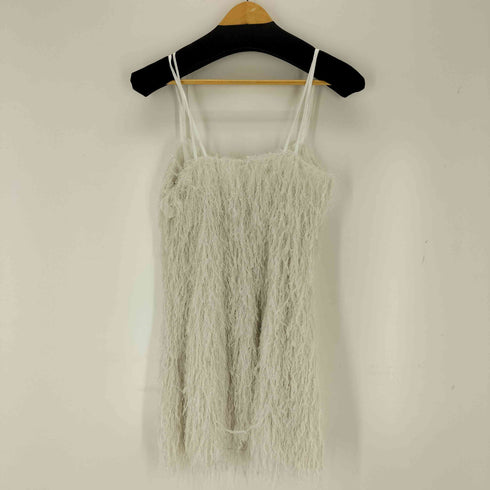 ザラ ZARA メタリックヤーンフリンジワンピース レディース import:S