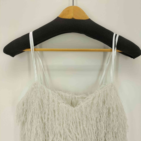 ザラ ZARA メタリックヤーンフリンジワンピース レディース import:S