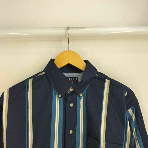 TRADER BAY 90S コットン ストライプ B.D L/S シャツ メンズ import:M