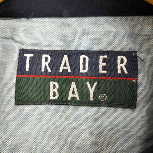 TRADER BAY 90S コットン ストライプ B.D L/S シャツ メンズ import:M