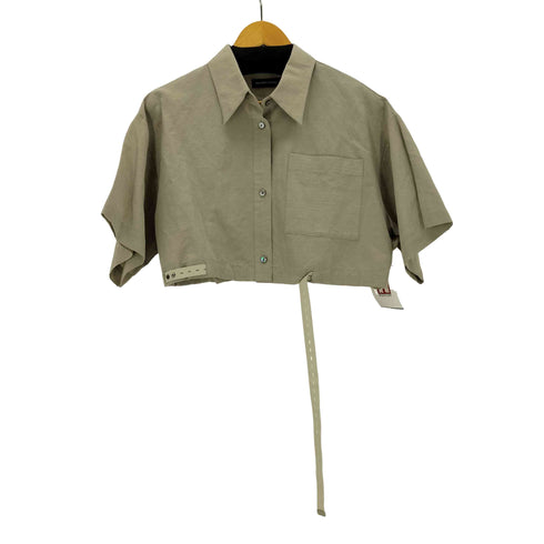 メゾンスペシャル MAISON SPECIAL 22SS アセテートリネンボレロシャツ レディース FREE