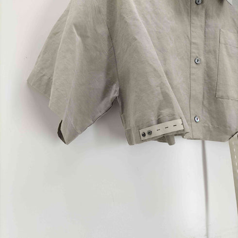 メゾンスペシャル MAISON SPECIAL 22SS アセテートリネンボレロシャツ レディース FREE