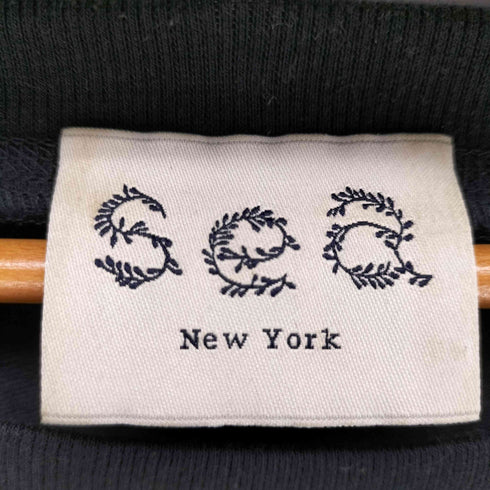 シーニューヨーク sea new york レザー切替カットオフラグランカットソー レディース