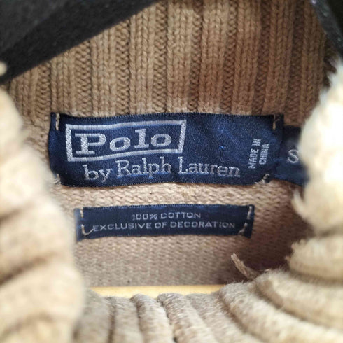 ポロバイラルフローレン Polo by RALPH LAUREN EXCLUSIVE OF DECORATION コットン ハーフジップ コットンニット メンズ JPN:S
