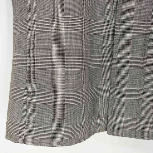 ピーエスポールスミス PS Paul Smith 比翼 エポレット リネンコットン グレンチェック オープンカラーシャツ メンズ import:M