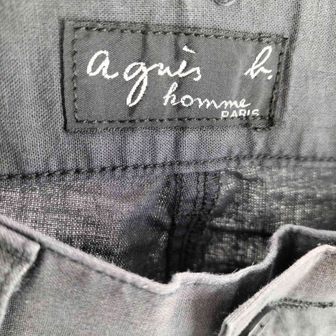 アニエスベーオム Agnes b.homme 90S OLD 旧タグ フランス製 ロゴ タブ チノ パンツ メンズ FR 36