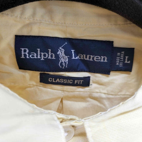 ラルフローレン RALPH LAUREN CLASSIC FIT ポニー刺繍 丸襟 クロップド リメイク 長袖シャツ レディース JPN:L