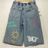 ロデオクラウンズ RODEO CROWNS 25SS ラクガキ バミューダ デニム パンツ レディース JPN:M