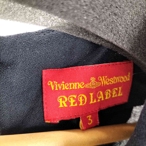 ヴィヴィアンウエストウッドレッドレーベル Vivienne Westwood RED LABEL 00S オリゾンティ タグ レーヨン S/S 開襟 ブラウス レディース 2