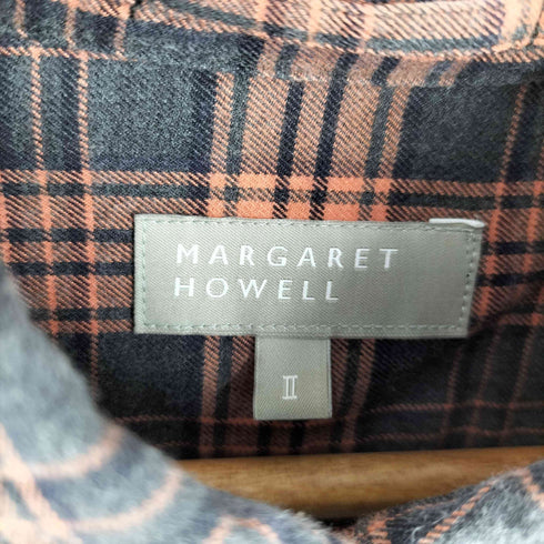 マーガレットハウエル MARGARET HOWELL チェック ハーフボタン L/S ブラウス レディース JPN:2