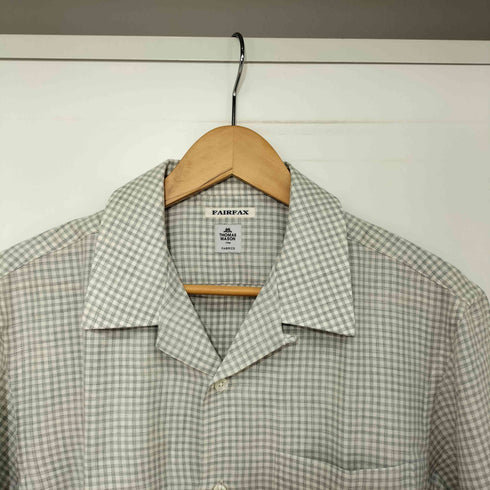 フェアファクス FAIRFAX チェック柄 ロングスリーブオープンカラーシャツ メンズ import:M