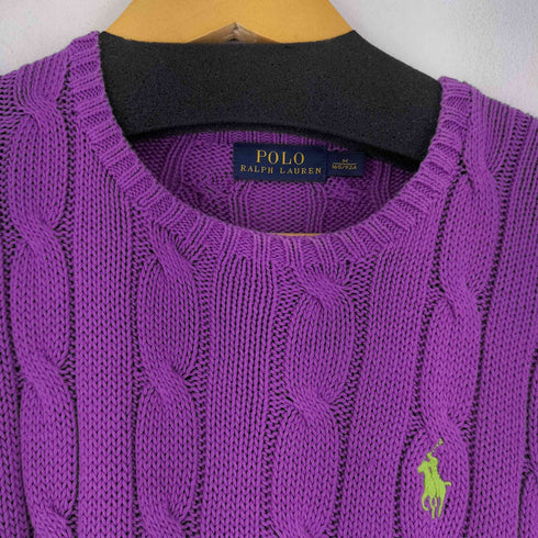 ポロラルフローレン POLO RALPH LAUREN スモールポニー刺繍 ケーブルニット レディース JPN:M