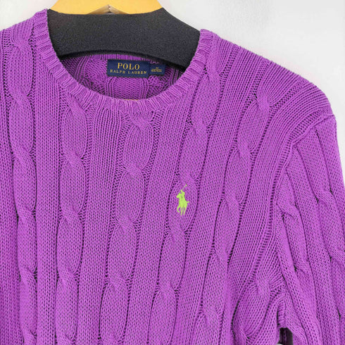 ポロラルフローレン POLO RALPH LAUREN スモールポニー刺繍 ケーブルニット レディース JPN:M