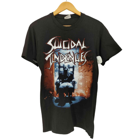 90s Hanesボディ USA製 一枚タグ シングルステッチ TOURING ツアー バンド プリントTシャツ メンズ import:M