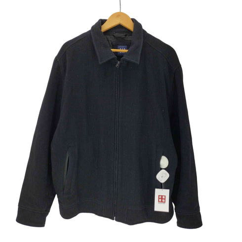 ギャップ Gap 00S 紺タグ OLD 裏地キルティング 中綿 ジップアップ ウール スイングトップ ブルゾン ビッグサイズ メンズ import:XL
