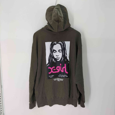 エックスガール X-girl FACE POSTER SWEAT HOODIE メンズ JPN:L