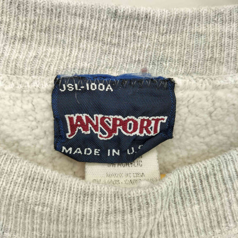 ジャンスポーツ JanSport 80-90s USA製 フロントプリント クルーネックスウェット メンズ import:S
