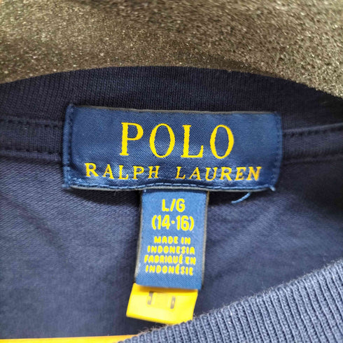ポロラルフローレン POLO RALPH LAUREN 鹿の子 ポニー刺繍柄 半袖Tシャツ レディース L 14-16