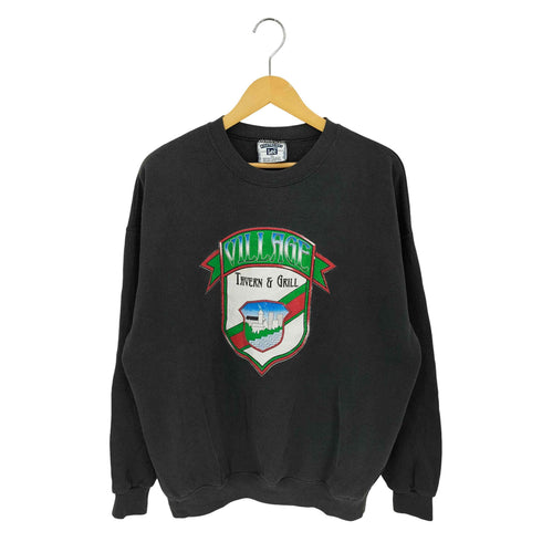 リー Lee 90-00s VILLAGE TRAERN&GRILL 両面プリント スウェット メンズ import:XL