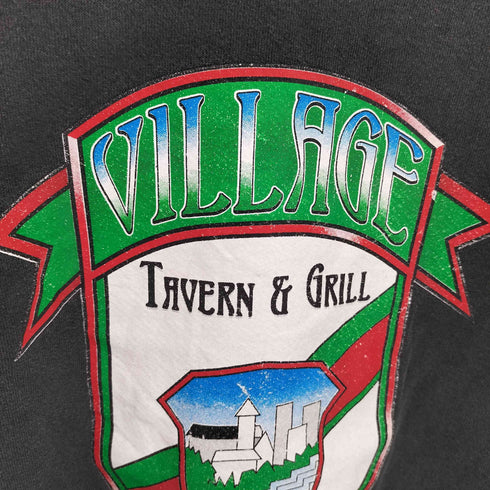 リー Lee 90-00s VILLAGE TRAERN&GRILL 両面プリント スウェット メンズ import:XL