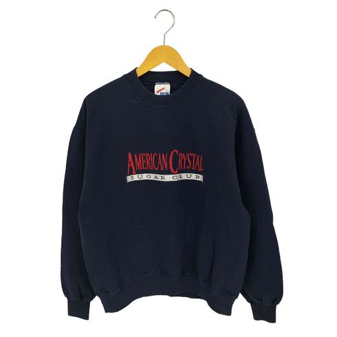 ジャージーズ JERZEES 90s USA製 AMERICAN CRYSTAL ロゴ刺繍 スウェット メンズ import:L