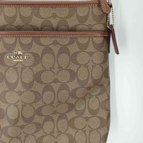 コーチ COACH PVC 馬車 ロゴ チャーム付 シグネチャー ショルダー バッグ レディース