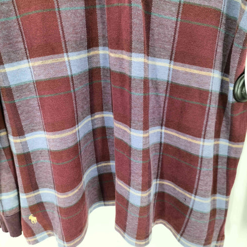 ポロバイラルフローレン Polo by RALPH LAUREN 90S マドラスチェック ハーフジップ プルオーバー シャツ 裾ポニー 刺繍 メンズ import:L