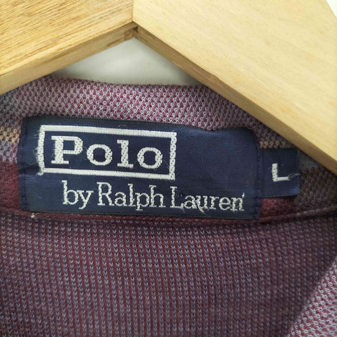 ポロバイラルフローレン Polo by RALPH LAUREN 90S マドラスチェック ハーフジップ プルオーバー シャツ 裾ポニー 刺繍 メンズ import:L