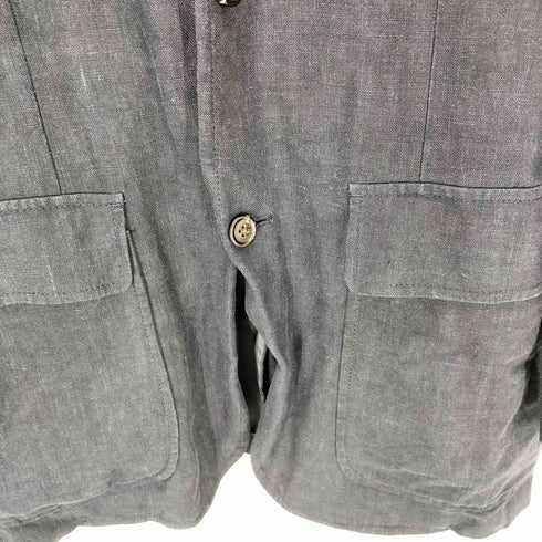 ポロバイラルフローレン Polo by RALPH LAUREN 裏地背抜き 3B リネン テーラード ジャケット メンズ LL