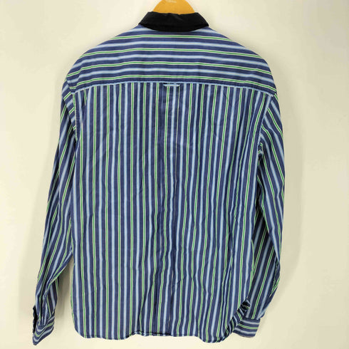 ディーアンドジードルチェアンドガッバーナ D&G DOLCE&GABBANA 00S ロゴ タブ B.D ストライプ シャツ メンズ EUR:46