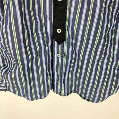 ディーアンドジードルチェアンドガッバーナ D&G DOLCE&GABBANA 00S ロゴ タブ B.D ストライプ シャツ メンズ EUR:46