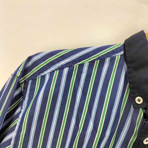 ディーアンドジードルチェアンドガッバーナ D&G DOLCE&GABBANA 00S ロゴ タブ B.D ストライプ シャツ メンズ EUR:46