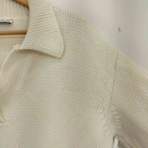 ザラ ZARA フロントポケット ワイドカラー フロントポケットニット レディース import:S
