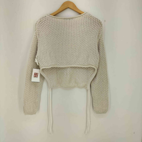 ザラ ZARA 短丈 変形 ケーブルニット レディース import:M