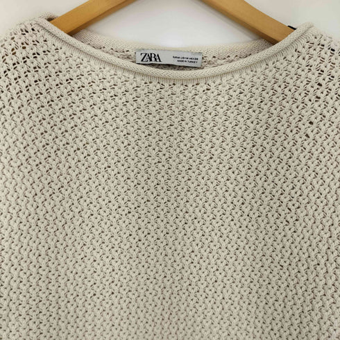 ザラ ZARA 短丈 変形 ケーブルニット レディース import:M