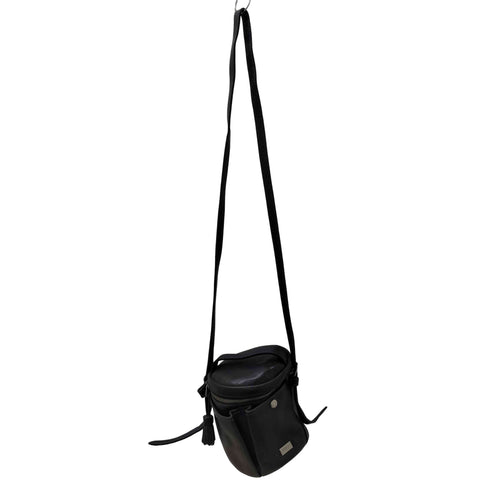 ケンゾーパリス KENZO PARIS ロゴ プレート レザー シボ革 タッセルストラップ 2WAY バケツ ショルダーバッグ レディース