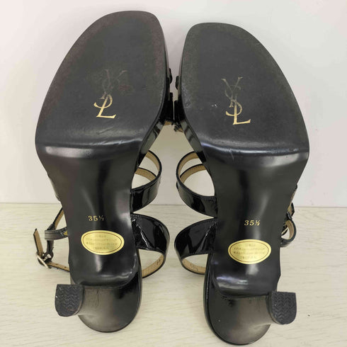 イヴサンローラン Yves Saint Laurent エナメル ストラップサンダル レディース 35 1/2