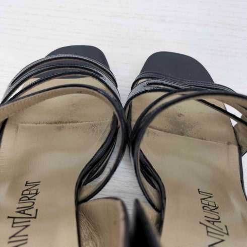 イヴサンローラン Yves Saint Laurent エナメル ストラップサンダル レディース 35 1/2