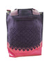 プリーツプリーズイッセイミヤケ PLEATS PLEASE ISSEY MIYAKE スウェード PVC 異素材切替 2WAY トート バッグ レディース