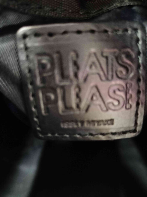 プリーツプリーズイッセイミヤケ PLEATS PLEASE ISSEY MIYAKE スウェード PVC 異素材切替 2WAY トート バッグ レディース