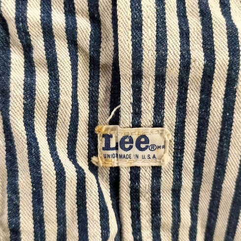 リー Lee 80s USA製 ストライプ オーバーオール メンズ