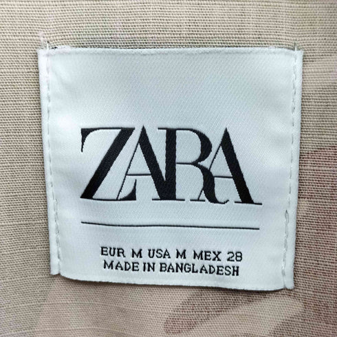 ザラ ZARA リップストップ 迷彩 ミリタリー シャツジャケット レディース import:M