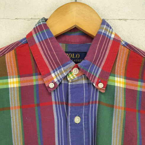 ポロラルフローレン POLO RALPH LAUREN Classic Fit Plaid Oxford Shirt メンズ S