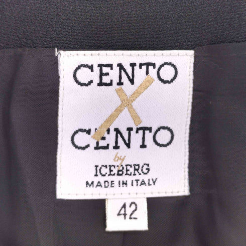 アイスバーグ ICEBERG cento cento イタリア製 ノーカラーセットアップ レディース 42