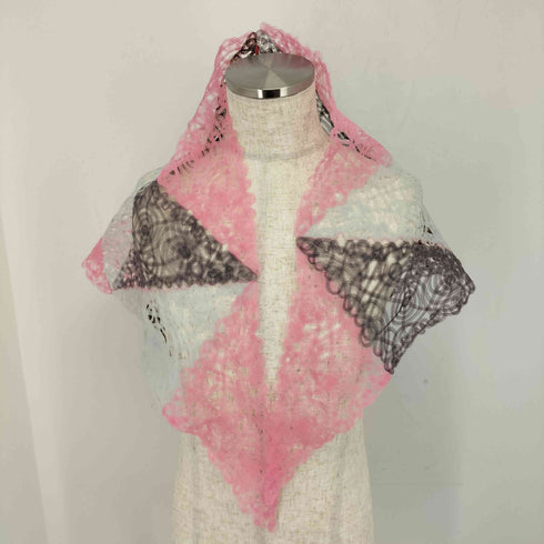 ハートイッセイミヤケ Haat ISSEY MIYAKE テープパッチワークスカーフ レディース