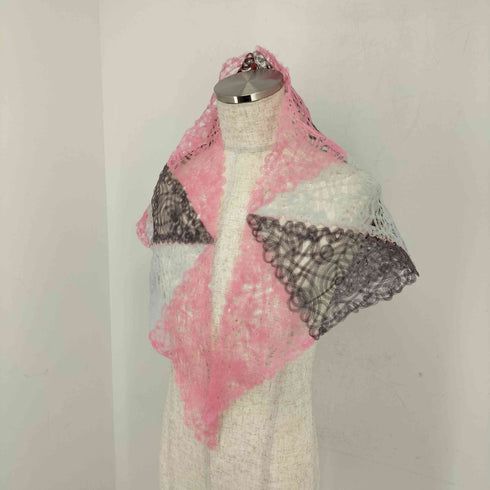 ハートイッセイミヤケ Haat ISSEY MIYAKE テープパッチワークスカーフ レディース